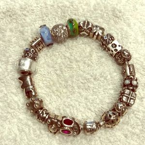 Pandora bracelet, full with charms